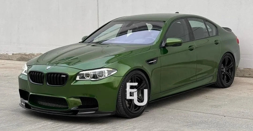 FOR BMW 5 SERIES F10 F11 MP STYLE SIDE SKIRTS EXTENSION BLADES GLOSS BLACK 10-17