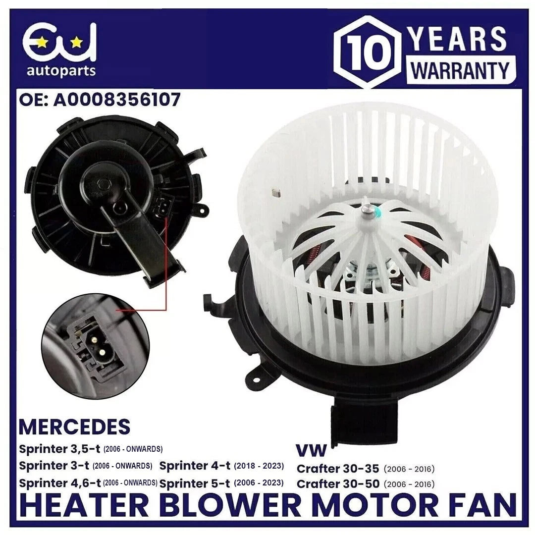 HEATER BLOWER MOTOR FAN FOR MERCEDES SPRINTER W906 906 VW CRAFTER 2006+ LHD/RHD