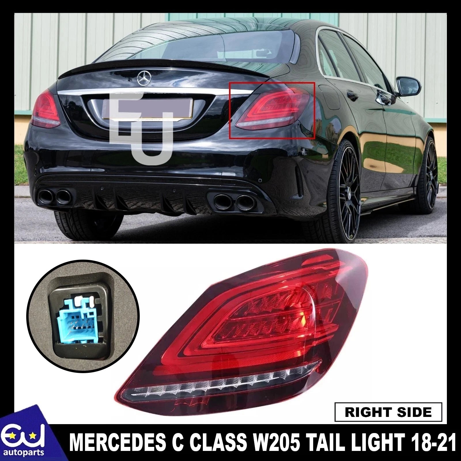 FOR MERCEDES C CLASS W205 2018-2021 RIGHT SIDE LED REAR TAIL LIGHT LAMP ASSEMBLY