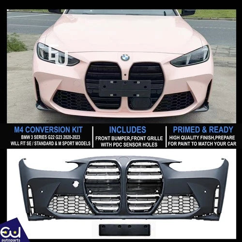 G82 G83 M4 CONVERSION FRONT BUMPER KIT FOR BMW 4 SERIES G22 G23 W/PDC HOLE 20-23