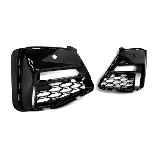 PAIR FOR BMW 3 SERIES G20 G21 M SPORT GLOSS BLACK FRONT FOG LIGHT GRILLE COVER