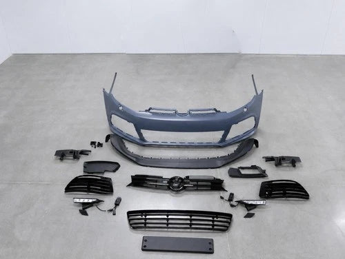 FOR VW GOLF MK6 R20 CONVERSION LOOK FRONT BUMPER BODYKIT 09-13 FIT GTD TSI GTI