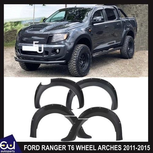 FOR FORD RANGER T6 PX WIDE BODY MATTE FRONT REAR WHEEL ARCH FENDER FLARE 2011-15