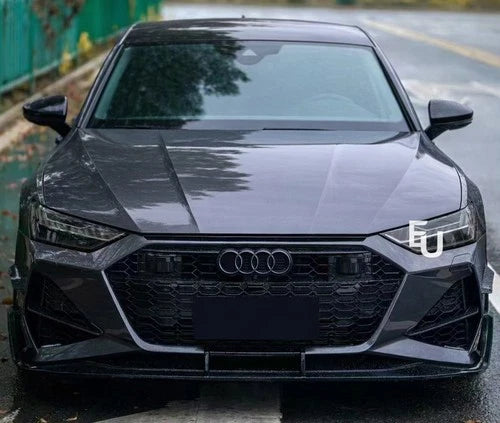RS7 CONVERSION FRONT BUMPER BODYKIT WITH SPLITTER FOR AUDI A7 S7 C8 4K MK2 2018+