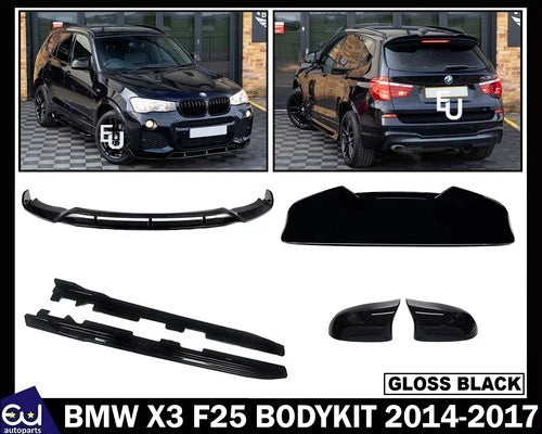 FOR BMW X3 F25 BODYKIT BODY KIT REAR SPOILER FRONT LIP MIRROR COVER SKIRT 14-17
