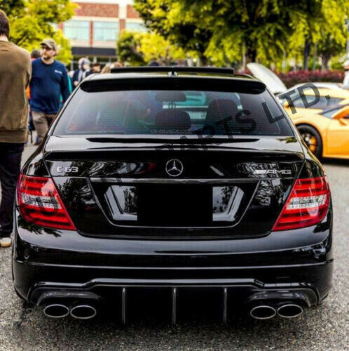 REAR ROOF SPOILER WING AMG STYLE FOR MERCEDES C CLASS W204 07-14 GLOSS BLACK