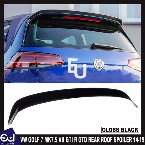 FOR VW GOLF 7 MK7.5 VII GTI R GTD 2014-2019 REAR ROOF SPOILER WING GLOSS BLACK