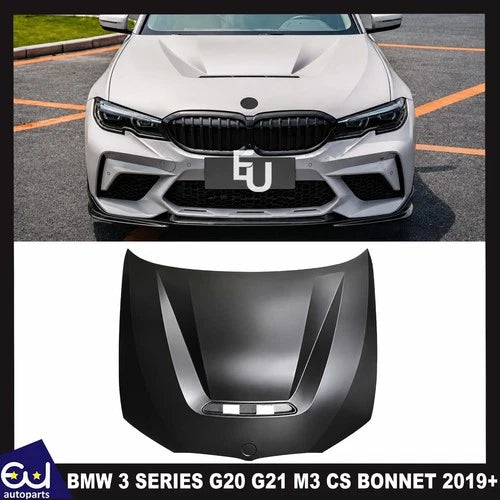 M3 CS STYLE VENTED PRIMED IRON BONNET HOOD FOR BMW 3 SERIES G20 G21 2019+