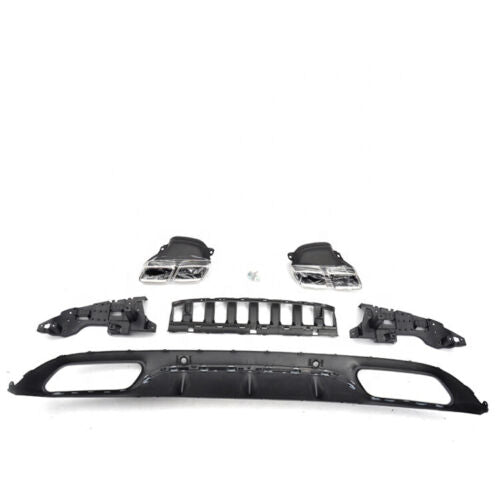 FOR MERCEDES A205 C205 COUPE C CLASS AMG C63 ED1 STYLE REAR DIFFUSER TAILPIPES