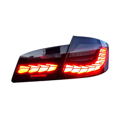 OLED SEQUENTIAL TAIL LIGHTS REAR LAMPS FOR 2009-2016 BMW 5 SERIES F10 F18 SMOKED