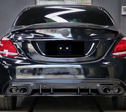 REAR DIFFUSER FOR MERCEDES C CLASS W205 SALOON ESTATE AMG C43 STYLE FACELIFT 19+