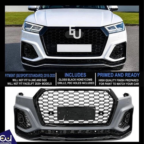 RSQ5 CONVERSION FRONT BUMPER BODY KIT FOR AUDI Q5 B9 SE SPORT STANDARD 2018-2020