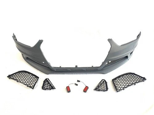 RS4 CONVERSION FRONT BUMPER BODYKIT WITH SPLITTER FOR AUDI A4 S4 B8 2012-16 LCI