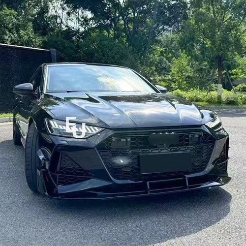 RS7 CONVERSION FRONT BUMPER BODYKIT WITH SPLITTER FOR AUDI A7 S7 C8 4K MK2 2018+
