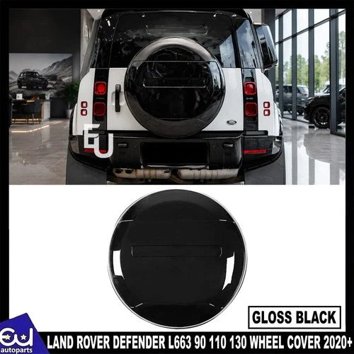 FOR LAND ROVER DEFENDER L663 90 110 130 2020+ SPARE WHEEL COVER GLOSS BLACK
