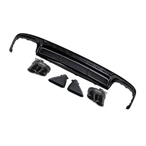 FOR AUDI A6 S6 C8 4K S-LINE REAR BUMPER DIFFUSER SEDAN AVANT WITH PIPES 2019+