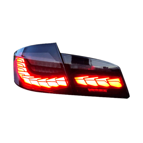 OLED SEQUENTIAL TAIL LIGHTS REAR LAMPS FOR 2009-2016 BMW 5 SERIES F10 F18 SMOKED
