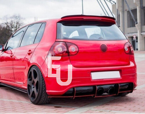 FOR VW GOLF 5 MK5 R32 REAR BUMPER DIFFUSER SHARK FIN 2005-2008 GLOSS BLACK
