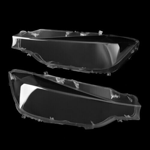 L+R SIDE HEADLIGHT LENS COVER REPLACEMENT FOR BMW F30 F31 F35 3 SERIES 2011-2015