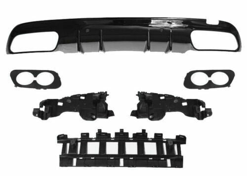 REAR DIFFUSER FOR MERCEDES C CLASS W205 SALOON ESTATE AMG C43 STYLE FACELIFT 19+