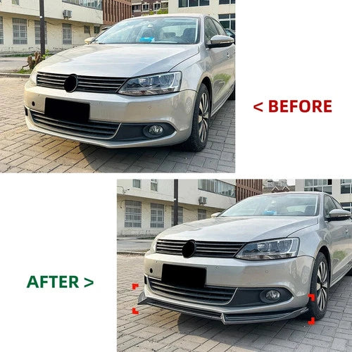 FOR VW JETTA MK6 SE STANDARD FRONT LIP SPLITTER SPOILER GLOSS BLACK 2010-2014