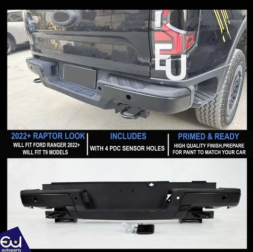 RAPTOR STYLE REAR BUMPER WITH 4 SENSOR HOLES FOR FORD RANGER T9 2022+