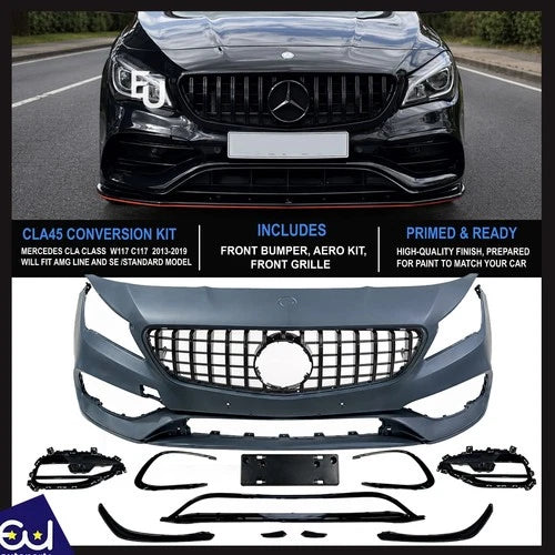 CLA45 STYLE FRONT BUMPER CONVERSION FOR MERCEDES CLA CLASS W117 C117 2013-2019