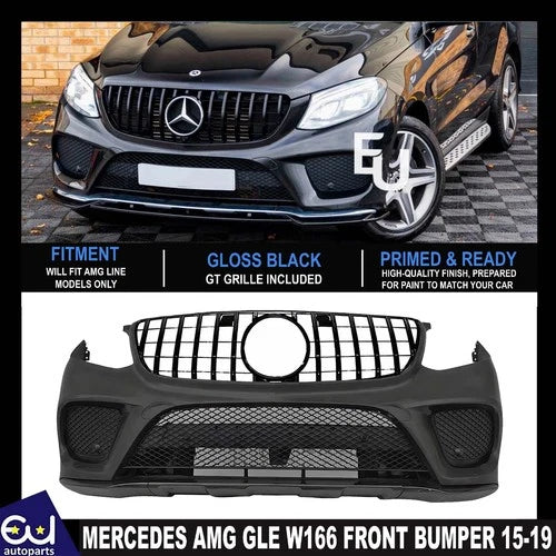 FOR MERCEDES AMG GLE W166 X166 C292 FRONT COMPLETE BUMPER W/ CAMERA HOLE 15-19