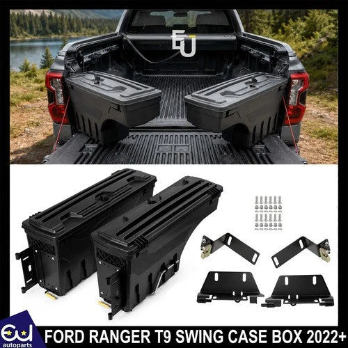 PAIR LOCKABLE STORAGE SWING CASE TOOL BOX FOR FORD RANGER T9 WILDTRAK XL 2022+