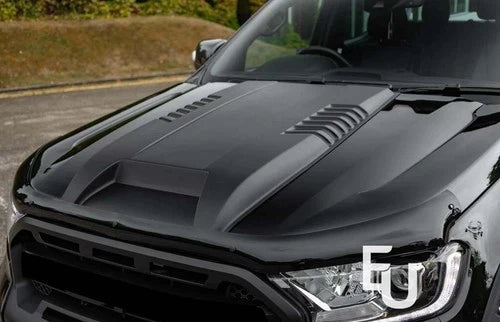 FOR FORD RANGER T7 T8 2015-22 MATTE BLACK BONNET HOOD SCOOP VENT WILDTRAK RAPTOR