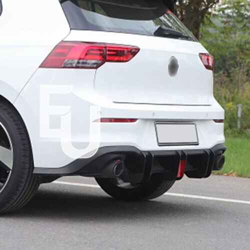 FOR VW GOLF MK8 R LINE REAR BLADE DIFFUSER SIDE SPLITTERS WITH LED SPOILER KIT
