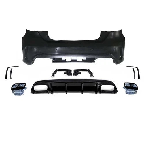 FOR MERCEDES A CLASS W176 A45 STYLE FULL REAR BUMPER DIFFUSER BODYKIT 2013-2018