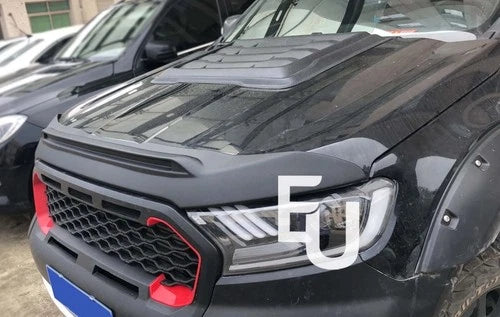 MATTE BLACK BONNET SCOOP HOOD VENT COVER FOR FORD RANGER T7 T8 2015-2022