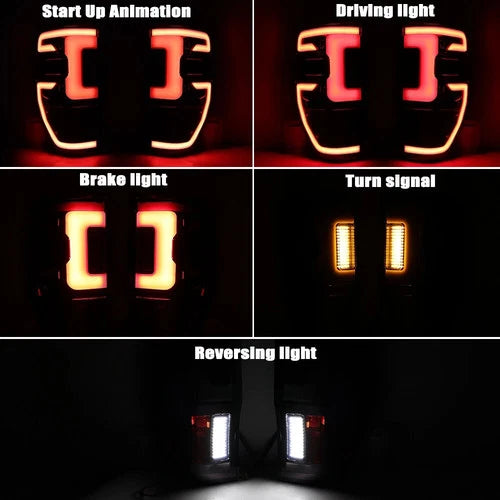 2X LED SMOKED REAR TAIL LIGHT LAMP FOR FORD RANGER T7 PX MK1 MK2 PAIR 12-21