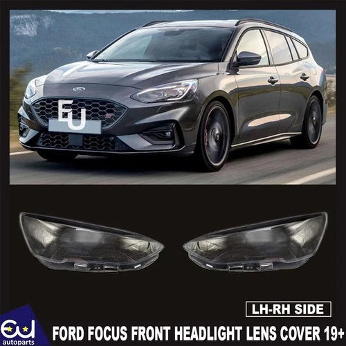 FOR FORD FOCUS FRONT HEADLIGHT LAMP LENS COVER LEFT RIGHT SIDE PAIR 2019+