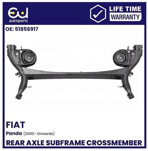 FOR FIAT PANDA REAR SUBFRAME AXLE CROSSMEMBER 51856917 DRUM BRAKE MODE 2003+