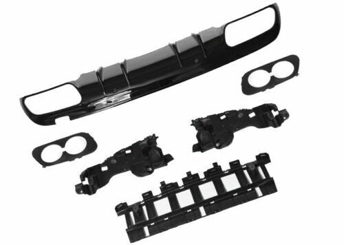 REAR DIFFUSER FOR MERCEDES C CLASS W205 SALOON ESTATE AMG C43 STYLE FACELIFT 19+