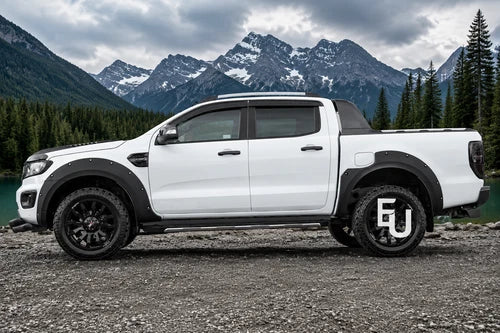 GLOSS BLACK WHEEL ARCH EXTENSION FENDER FLARE SET FOR FORD RANGER T8 19-22
