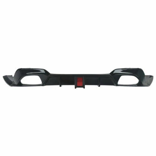 FOR BMW 3 SERIES G20 G21 M SPORT GLOSS BLACK REAR DIFFUSER WITH LED 2018-2021