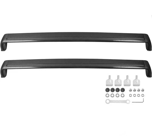 ROOF RAILS RACK BLACK CROSS BARS PAIR KIT FULL WIDTH FOR TESLA MODEL 3 2017+