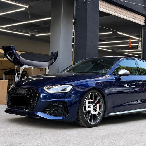 RS4 CONVERSION FRONT BUMPER BODY KIT W/PDC FOR AUDI A4 S4 B9.5 2020+ SEDAN AVANT