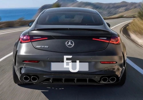 FOR MERCEDES CLE C236 A236 W236 CLE53 AMG REAR DIFFUSER BLACK EXHAUST PIPES 23+