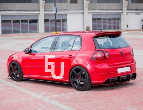 FOR VW GOLF 5 MK5 R32 REAR BUMPER DIFFUSER SHARK FIN 2005-2008 GLOSS BLACK