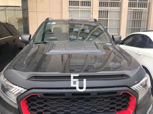 MATTE BLACK BONNET SCOOP HOOD VENT COVER FOR FORD RANGER T7 T8 2015-2022
