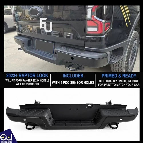 RAPTOR STYLE REAR BUMPER WITH 4 SENSOR HOLES FOR FORD RANGER T9 2023+