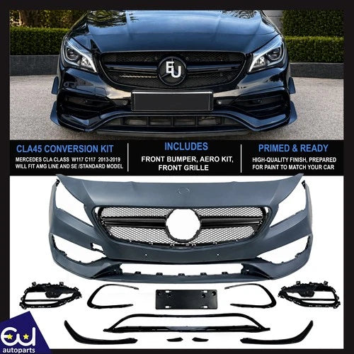 CLA45 STYLE FRONT BUMPER CONVERSION FOR MERCEDES CLA CLASS W117 C117 2013-2019