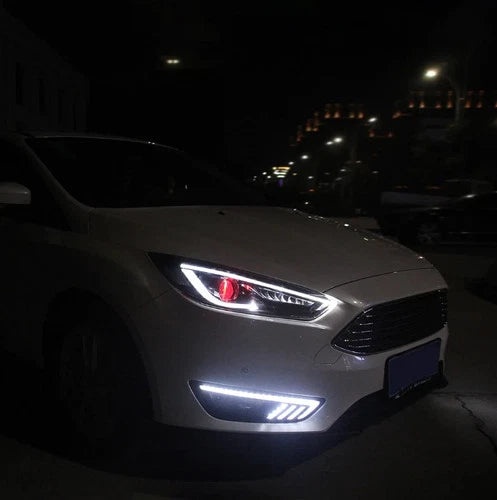 LED HEAD LIGHT LAMP LED BULB FOR FORD FOCUS 2014-2019 DEMON EYES WITH SEQUENTIAL