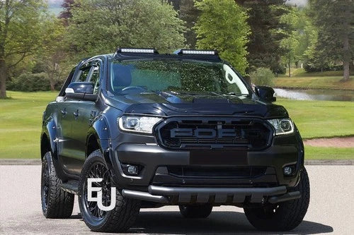 CITY STYLE NUDGE BULL TWIN BAR BLACK BUMPER SPOILER FOR FORD RANGER T7 T8 11-22