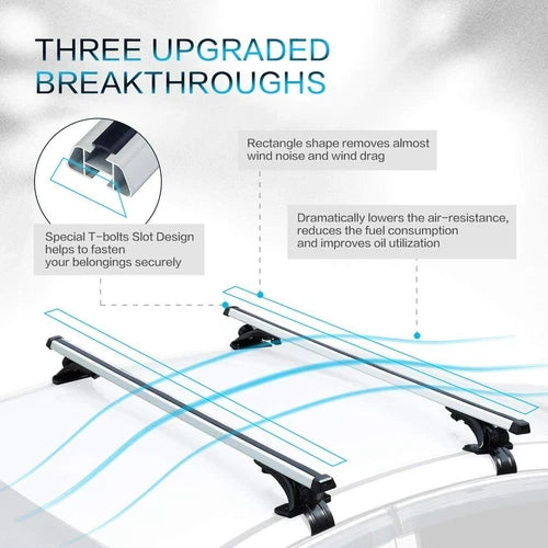 FOR RENAULT KANGOO EXPRESS 98-08 ROOF RACK RAIL CROSS BARS HIGH STRENGTH