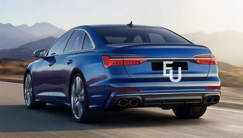 FOR AUDI A6 S6 C8 4K S-LINE REAR BUMPER DIFFUSER SEDAN AVANT WITH PIPES 2019+